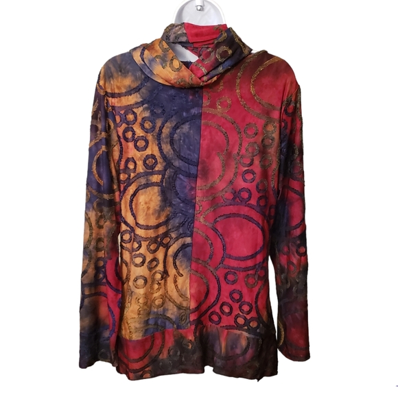 FERATELLI  rainbow tunic and scarf - Picture 2 of 6